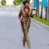 sexy robe africaine 2020 new african dresses for women shoulder off dashiki print fashion v neck jumpsuit plus ladies clothes307B