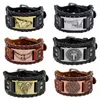 NJew arrivée rétro Viking en cuir véritable tressé manchette chaîne Bracelets pour hommes femmes bracelet bijoux accessoires en gros