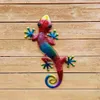 Décorations De Jardin En Métal Rouge Gecko Lézard Décoration Murale Maison Jardin Statues Sculptures Figurines Extérieur Miniatures Ornements Chambre Patio Arrière Cour L230714