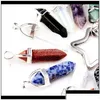 Клавные шнурки Aessories Chakra Hexagon Prism Natural Stone KeyChain Ключевой кольцо сумочка висит модные украшения W6A3L Drop de Dhdyl