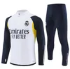 Barnfotbollshuvtränssatser sätter Real Madrid -spårningsuppsättningen 2023/24 män och barn fotbollssats Chandal Futbol Survetement Madrides Training Suit Soccer Jacket