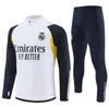 Ensembles de survêtements à capuche de football pour enfants Ensemble de survêtement Real Madrid 2023/24 Kit de football pour hommes et enfants Chandal futbol survetement madrides Costume d'entraînement veste de football