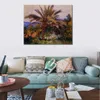 Impressionist Canvas Art A Palm Tree at Bordighera Claude Monet Oil Painting Handmade Landscape Modern Bedroom Decor