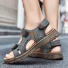 Hausschuhe DEKABR Sommer Sandalen Männer Leichte Outdoor Strand Casual Schuhe Echtes Leder Römischen Walking Schuhe Weiche Hausschuhe Alias 230713