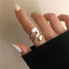 925 Sterling Silver Smooth Rings for Women Hollow Out Jewelry Beautiful Finger Open Rings for Party Birthday Gift L230704