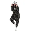 Król dyni Jack Skellington Women and Men Kigurumi Polar Polec Costume na Halloween Carnival Nowy Rok Party