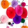 Décoration De Fête Décorations De Fiesta Mexicaine 20Pcs / Set Fans De Papier De Soie Boules En Nid D'abeille Pour Les Événements D'anniversaire Festival Supplie Dhx2U