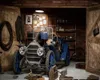 Wallpapers Groothandel 3d Wallpaper Blue Vintage Car In The Repair Room HD Digital Printing Vochtbestendig behang