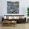 Canvas Art Impressionist Water Lilies Claude Monet Landscape Painting Handmade Romantic Home Decor