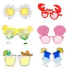 Novelty Party Sunglasses Ocean Line Luau Hawaiian Funny eyeglasses Birthday Beach Themed Party Supplies Decoration eyewear Cosplay Costume Festival Party Props