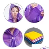 Regenjassen Capuchon Eva Regenjas Uni Waterdichte Poncho Lang Winddicht Outdoor Wandelen Transparante Regenjas Mode Draagbare Regenkleding Dr Dhlv7