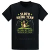 Camisetas masculinas Sloth Hiking Team Baseball We Will Get There T Shirt O Neck Letter Spring Autumn Leisure Tee Famoso Personagem Cômico 230713