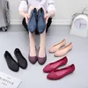 Slippers Summer Women Sandals Fashion Hollow Out Flat Bottom Anti Slip Female Plastic Jelly Beach Slippers Ladies Casual Shoes 230713