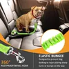 Colliers pour chiens Fournitures pour animaux de compagnie Traction de ceinture de sécurité de voiture Tampon rétractable Corde de sécurité réfléchissante élastique