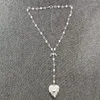 قلادة قلادة من Cupids Daydream Served Chain Neterleace Necklace Rosary Y2K مصنوعة يدويًا.