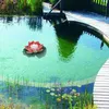 Decorazioni da giardino Lanterna a forma di fiore di loto Decorazione a batteria per stagno a batteria per piscina