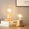 Lamp Holders Retro Simple Wood Table E27 110V 220V Socket Vintage Desk Base Holder EU Plug Decorate Bedside Wooden