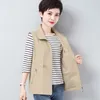 Frauen Westen 2023 Frühling Herbst Koreanischen Stil Vintage Solide Zipper Lose Ärmellose Jacken Mode Lässig Weiblichen X03