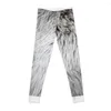 Pantaloni attivi primo piano di leggings in pelliccia sintetica grigia da donna Push Up Sport da donna