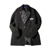 Abiti da uomo Amblema scuro Flower Splicing Coat Spring e Autunno Ins Trend sciolto bf blazer casual blazer