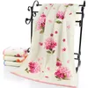 Towel 3pcs lot 34 75cm 110g 100 cotton face 3 color Peony Floral Bath Sports Gym Camping Fast Drying Cloth 230714