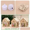 Christmas Decorations Led Candle Light Wood House Hanging Tree Ornament Diy Home Holiday Decoration Nice Wedding Xmas Festival Gift Dh9Se