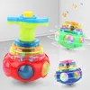 Spinning Top Bagged Round Luminous Toy Light Music Rotating Gyro Fidget Spinner Toys Random Color Childrens Kids Gifts 230714