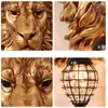 Wall Lamp Vintage Luxury Lion Animal Shade Modern Home Decor Kitchen Light Bedroom Indoor Lighting Sconce