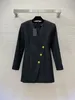 Ternos femininos blazers 2023 moda europeia exclusivo high end personalizado tecido limpo acessórios de ferragem cor sólida terno