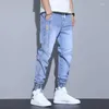 Męskie spodnie klasyczne streetwear swobodny mężczyźni wstążki harem jogging list męski Slim Fit Spring Multi-Pockets Kobiety spodnie T19