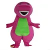 2020 Costumes de mascotte de dinosaure Barney de haute qualité Halloween dessin animé taille adulte fantaisie Dress290J