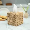 Tissue Dozen Servetten Spot Vierkant Zeewier Tissue Box Koreaanse Vintage Desktop Tissue Organizer Box Geweven Tissue Box Decoratief er Waterhyacinth Tis R230714