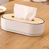 Tissue Boxes Napkins Tissue Box with Bamboo Cover Napkin Holder Home Storage Boxes Dispenser Case Office Organizer for Toilet Bathroom Bedroom R230714