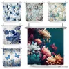 Cortinas de chuveiro elegantes flores cortina de chuveiro 180x180cm floral cortina de chuveiro poliéster banho decoração do banheiro máquina lavável com
