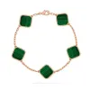 Bracelets de créateurs Van Clover Bracelet trèfle à quatre feuilles en or 18 carats pendentif bracelet en cristal étincelant pour femmes fille mariage bijoux de fête des mères avec boîte