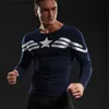 Camisetas de hombre S-4XL Algodón Lycra Camisetas Hombres Camisa de compresión impresa Comic Cosplay Ven Ropa Fitness Manga larga Casual Tops Hombre Z230719