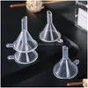 Altri utensili da cucina Mini imbuti trasparenti portatili Piccole bottiglie di plastica a collo di bottiglia Imballaggio Barra degli strumenti ausiliari Accessorio da pranzo V Dhxxf