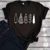 女性用Tシャツクリスマスツリー女性のためのヴィンテージかわいいTシャツ美学のホリデーティー