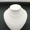 Chaînes Simple blanc coquille d'eau douce collier de perles en vrac 3mm rond nacre femmes été à la main perles anneau d'étranglement