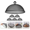 Dinnerware Sets 6 Pcs Outdoor Teepee Dining Table Protection Tent Cover Metal Mesh Covers Iron Kitchen Screen