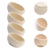 Dinnerware Sets 4 Pcs Wooden Product Small Bowls Miniture Decoration Solid Crafts DIY Model Toy Toys Child Kids