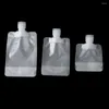 Bottiglie di stoccaggio 5 pezzi ricaricabili in plastica trasparente stand up beccuccio sacchetto a conchiglia borsa per imballaggio trucco fluido portatile 30/50 / 100 ml