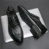 İş adamları resmi ayakkabılar dantel yukarı artı boyut 38-46 elbise ayakkabı adam moda bölünmüş deri ayakkabı