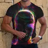 Hommes t-shirts 2023 hommes mode été 3D écarlate crâne impression Vintage T-Shirt homme à manches courtes haut surdimensionné vêtements de sport