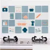 Other Decorative Stickers Kitchen Greaseproof Self-Adhesive High-Temperature Tile Wall Stickeres Waterproof Cartoon Creativity Wallp Dhfov