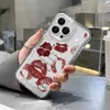 Soft Clear Phone Case Voor Samsung S23 Ultra Case Galaxy S22 Plus S21 S20 FE A14 A34 A54 A33 a53 A32 A52 Sexy Meisje Rode Lippen Cover L230619