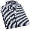 Chemises habillées pour hommes Chemise à rayures classiques Solide Facile d'entretien Manches longues Formel Affaires Coupe standard Basique