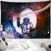 Camess Dome Kameralar Galaxy Astronot Goblen Kozmik Uzay Duvar Asma Psychedelic Büyücülük Boho Ev Arka Plan Oturma Odası Dekor R230714