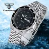 Other Watches Tandorio 41mm NH36A 200m Men s Automatic Dive Wristwatch 120 Clicks Rotating Bezel Sapphire Glass Week Date Dial Steel Bracelet 230714