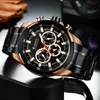 Curren Mens Watches Top Brand Big Sport Watch Luxury Men Military Steel Quartz Wrist Chronograph Gold Design Man Clock P230713